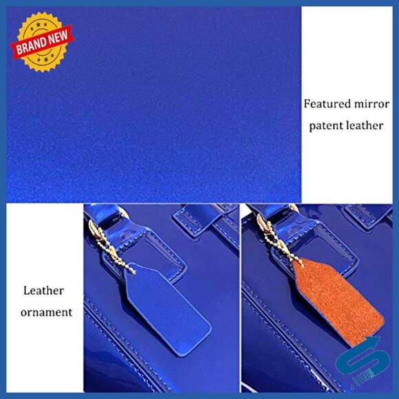 Large Vegan Leather Tote with Crossbody Strap and Wallet Set - Picture 6 of 7